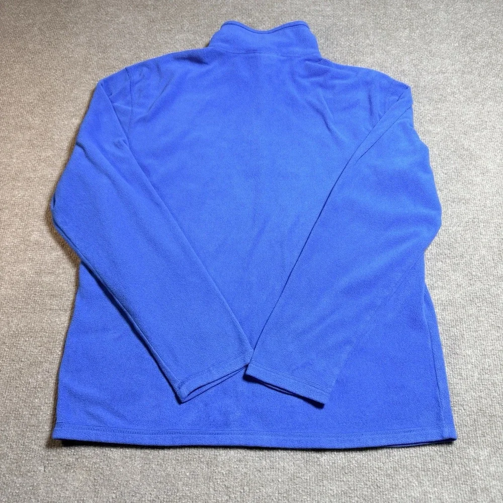 The North Face Polartec Classic Fleece 1/4 Zip Pullover Blue Yellow‎ Logo Medium